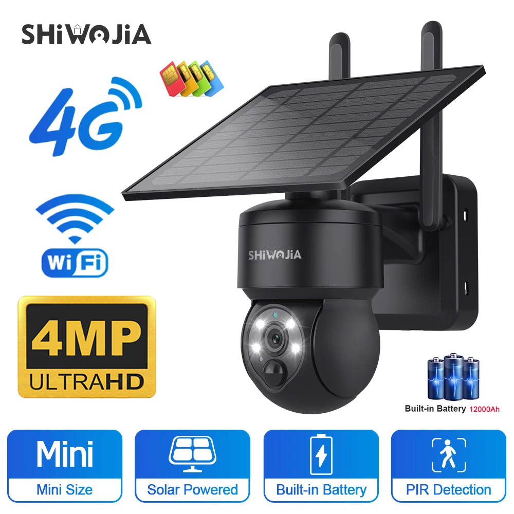 Garden Camera - Shiwojia Wifi Wireless Ptz Solar kamera