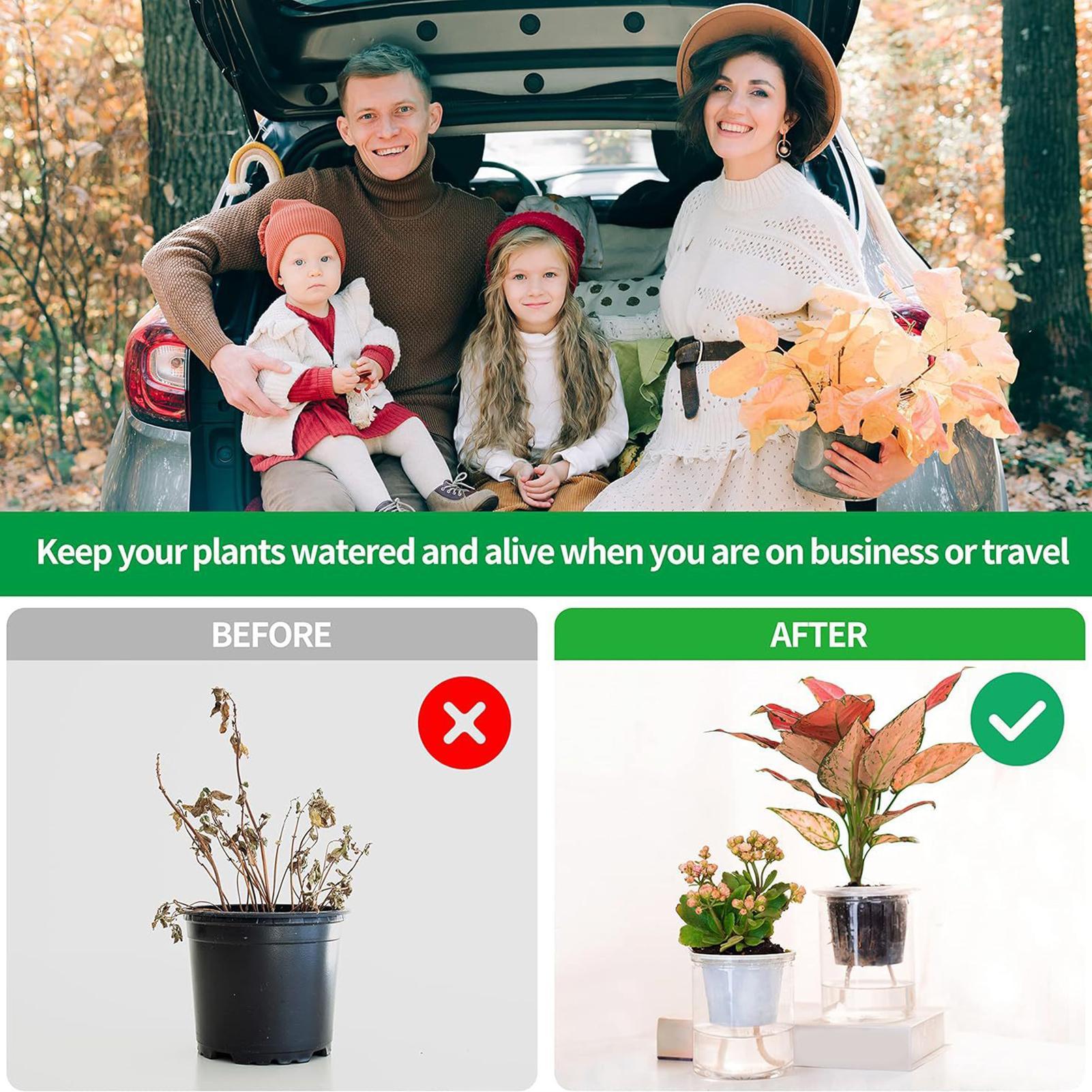 Self Watering Planter - Pflanzenwickler für Selbstbewässerung, 2-teiliges automatisches Bewässerungsseil,