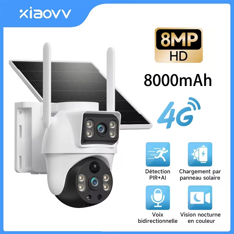 Garden Camera - XIAOVV 8MP 4G LTE Solar Außen-IP-Kamera