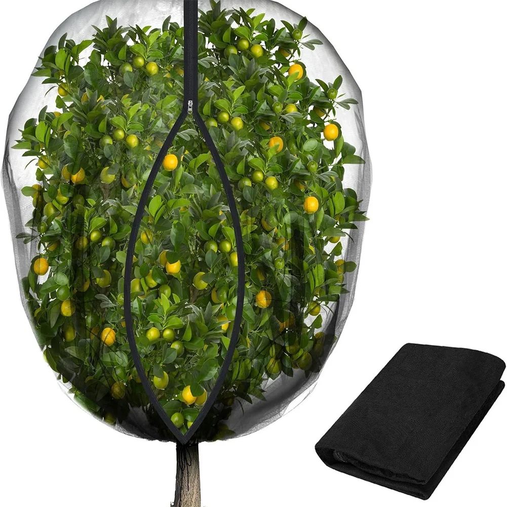 Plant Monitor - Obstbaum-Netzabdeckung mit Reißverschluss, Kordelzug, ultrafeines Netz,