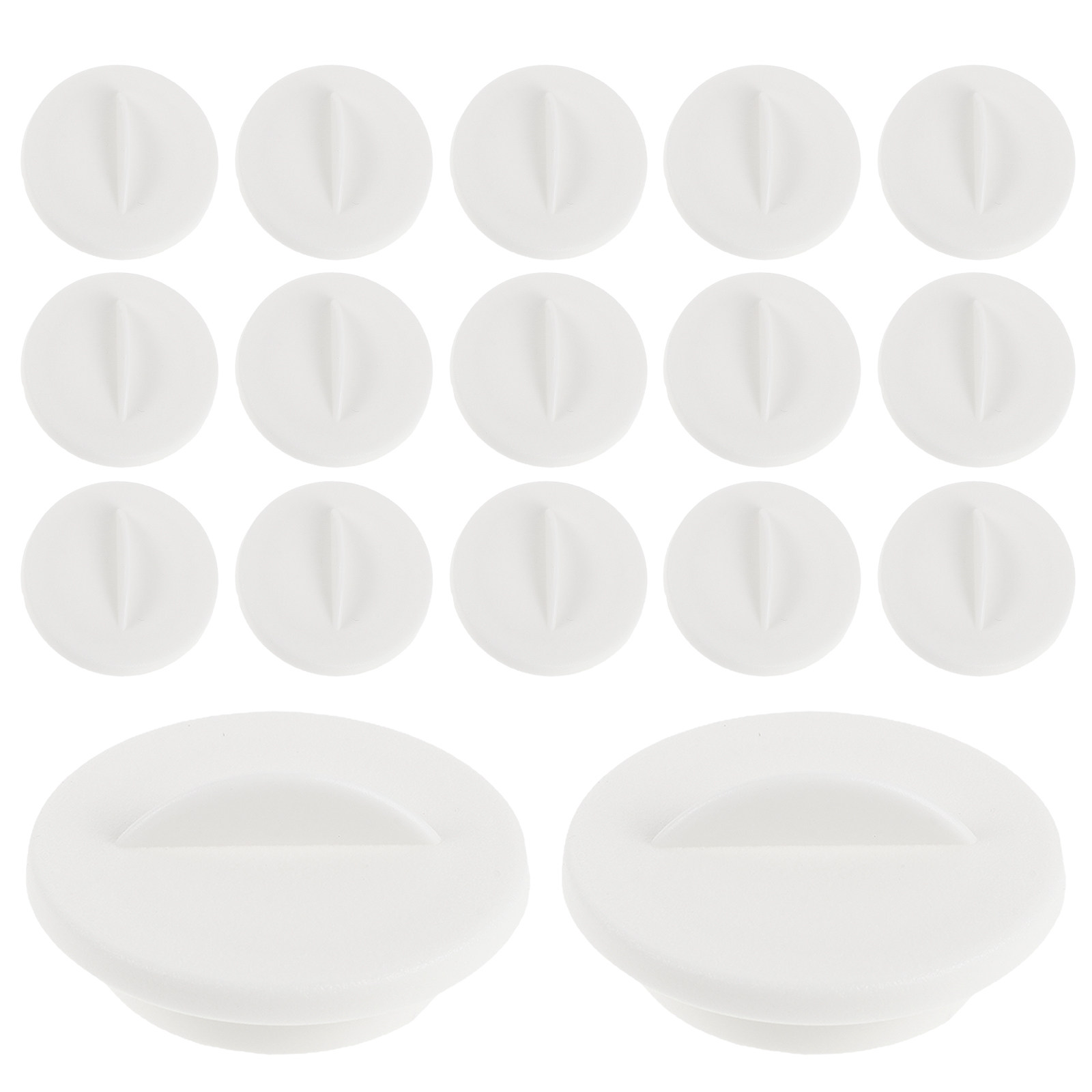 Indoor Garden Kit - 24 Stück Runde Hydroponik-Lochabdeckungen Weiß 1,5
