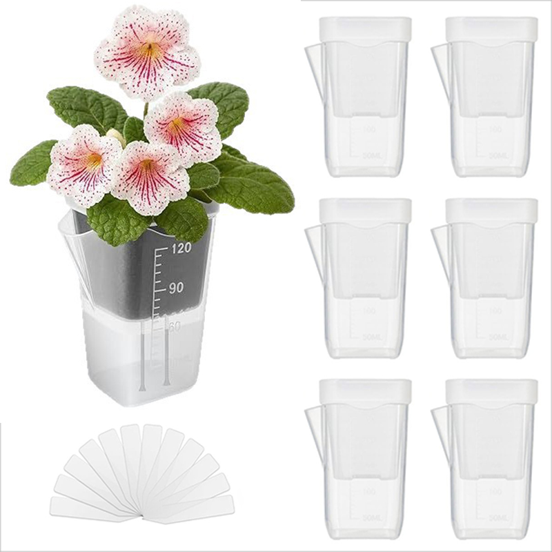 Plant Monitor - 16/32er-Pack Selbstbewässernde Pflanzgefäße – Transparente Hydroponik-Töpfe