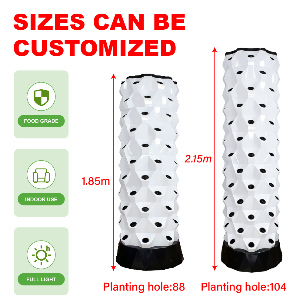 Hydroponic Tower - Moderner 30L Kunststoff-Wassertank für vertikale Hydrokultur-Anbautürme