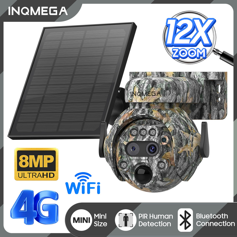 Garden Camera - INQMEGA 8MP Solarbetriebene Kamera 4K 4G