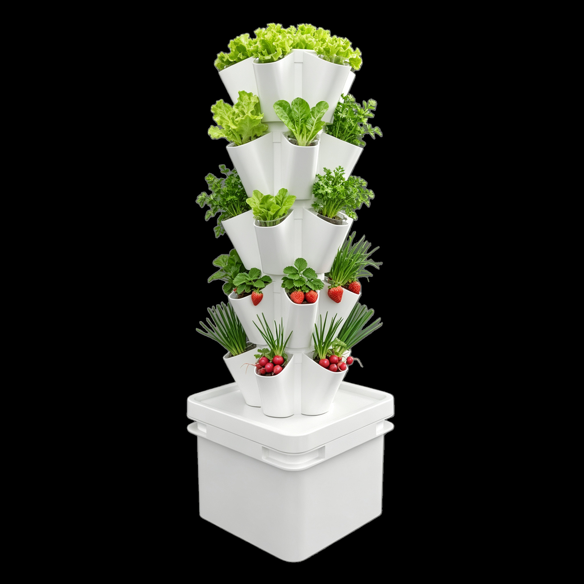 Hydroponic Tower - 8L Desktop Hydroponik-Turm Erdelose Kultivierungsausrüstung Vertikale