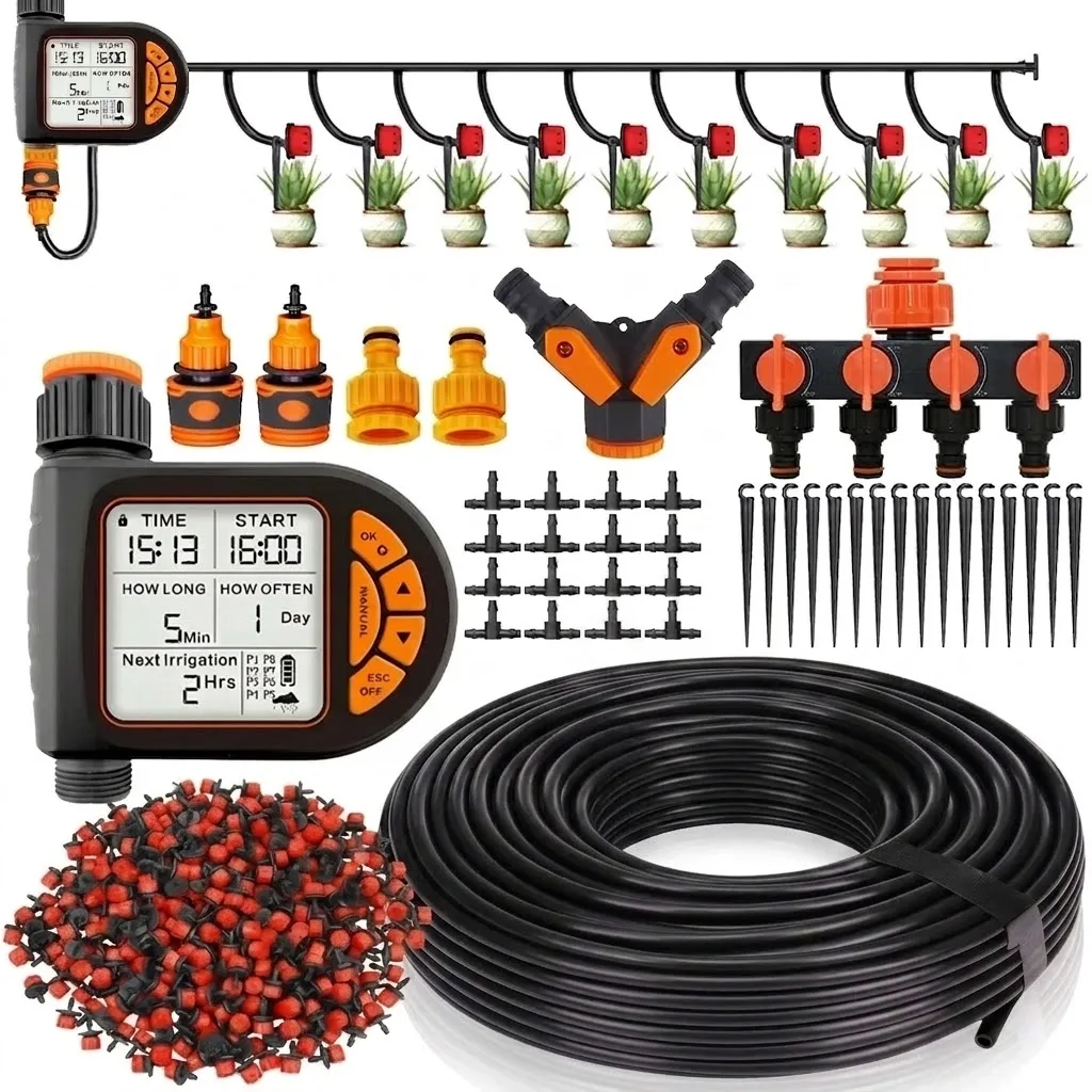 Smart Garden System - 20M Smart-Garten-Timer, LCD-Bewässerungsset mit automatischer Bewässerung,