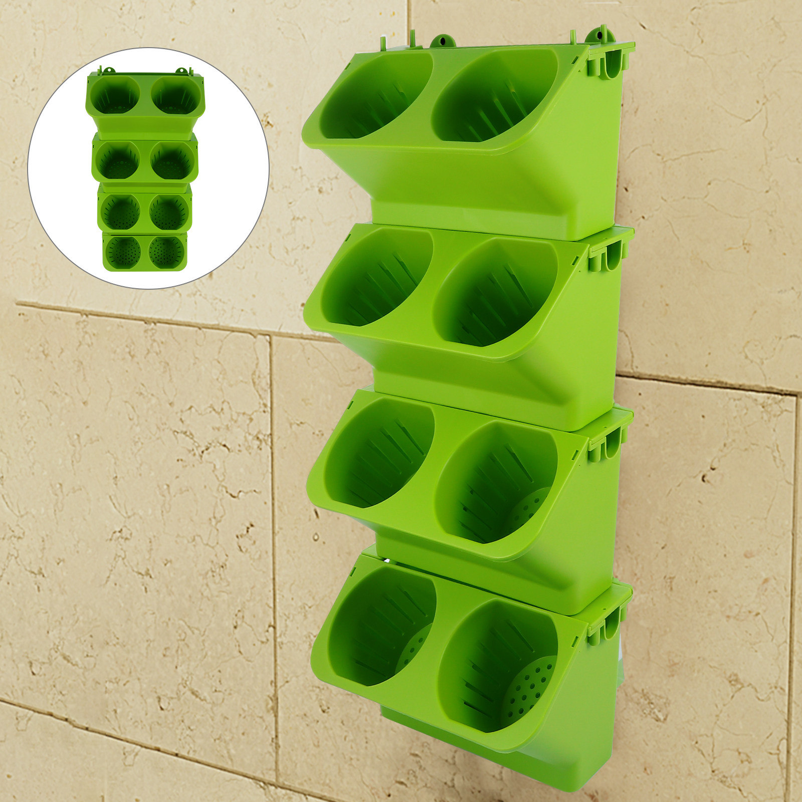 4-teiliges vertikales Wandpfla – Self Watering Planter Bewertung und Preis