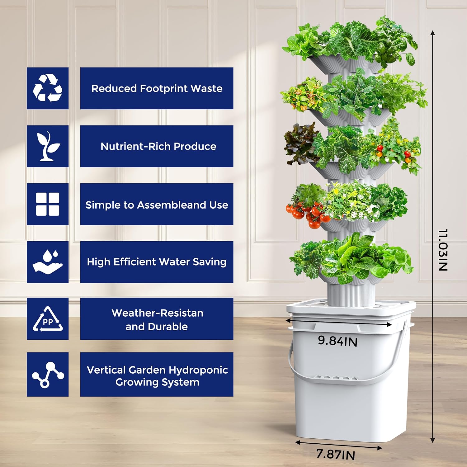 Hydroponisches Anbausystem-Set – Hydroponic Tower Bewertung und Preis