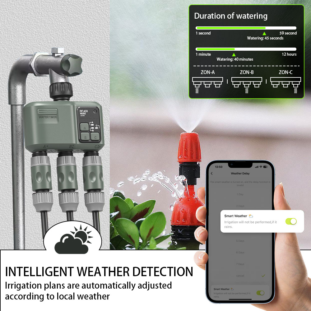 Tuya Wifi+RF433 3-Wege-Wassert – Smart Garden Kit Bewertung und Preis